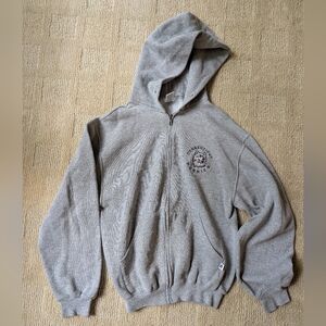 Vintage UConn Huskies Embroidered Zip-Up Hooded Sweatshirt